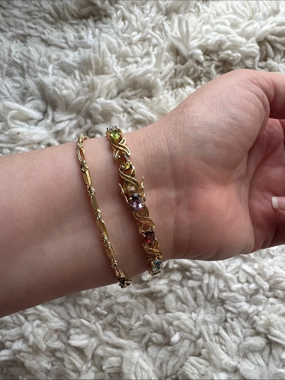 Sterling Silver Multi‎ Stone Tennis Bracelet